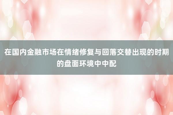 在国内金融市场在情绪修复与回落交替出现的时期的盘面环境中中配