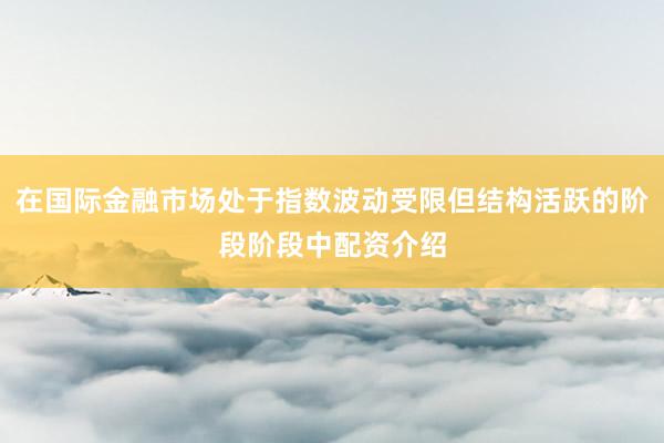 在国际金融市场处于指数波动受限但结构活跃的阶段阶段中配资介绍